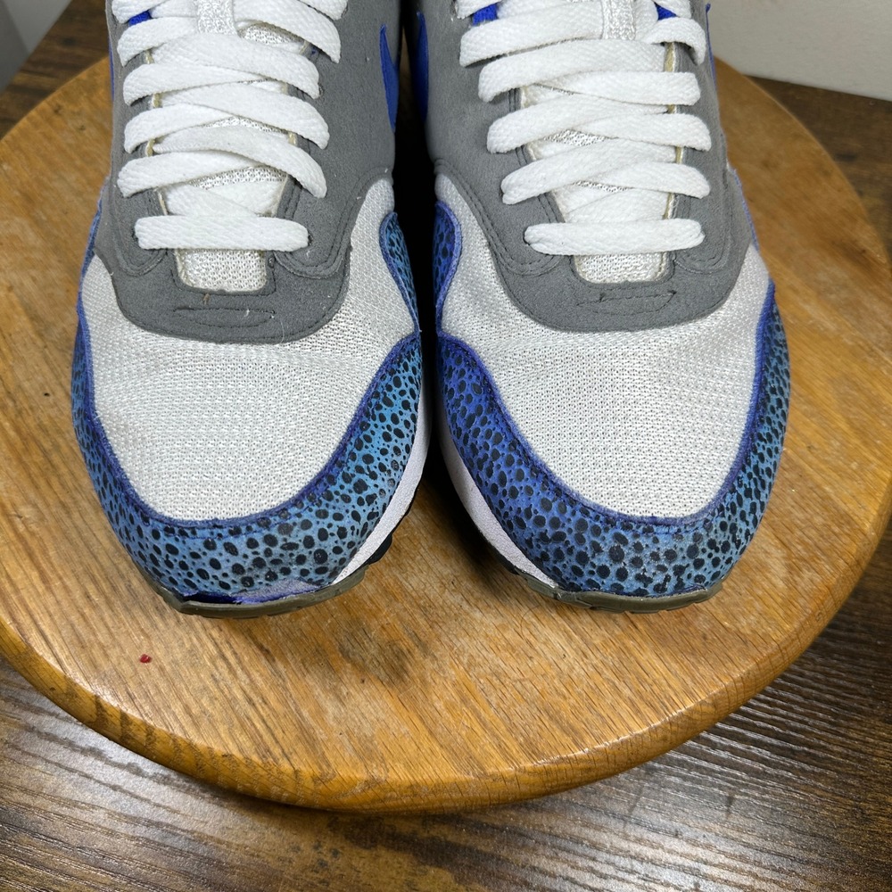Nike Air Max 1 Safari Pack White Blue Grey 308866-142 Mens Size 11 2009 Vintage - Picture 4 of 9